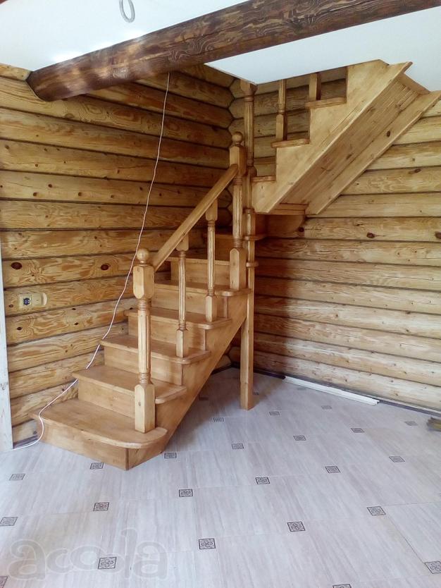 Изготовление деревянных лестниц непосредственно на объекте