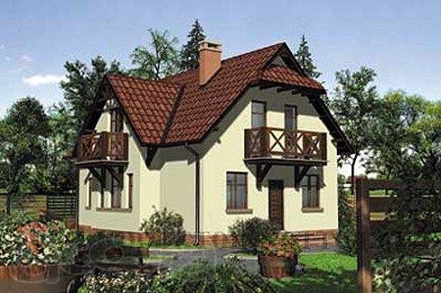 Двухэтажный кирпичный дом в скандинавском стиле на 135 кв.м.