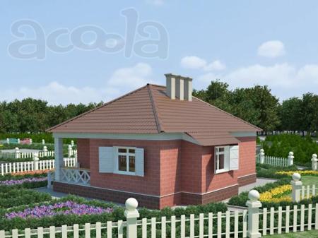 Строительство небольшого кирпичного дома эконом класса 8x8