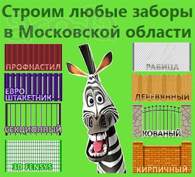 Zabor Zebra Строительство заборов в Московской области