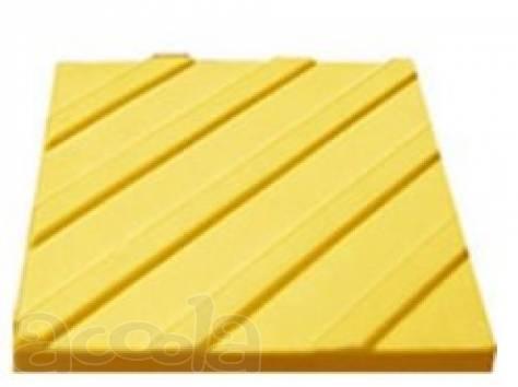 Тактильная плитка с диагональными рифами 50х50х5 жёлтая