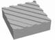 Тротуарная тактильная плитка ТП диагональные рифы 40х40х5 серая