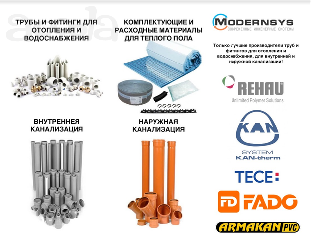 Трубы и фитинги для отопления и водоснабжения! REHAU Рехау, TECE, Fado. Киев