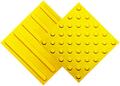 Тактильная бетонная плитка 30х30х5 с конусообразными рифами жёлтая
